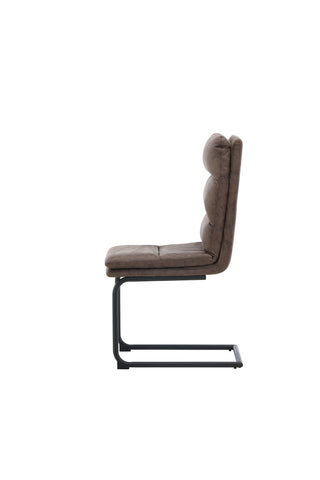Venture Home Zizo Matstol 2-pack - Svart / Brunt Mikrofibertyg