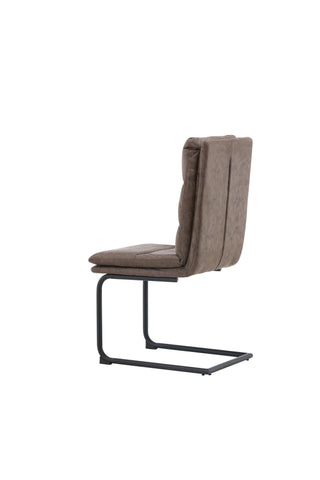 Venture Home Zizo Matstol 2-pack - Svart / Brunt Mikrofibertyg