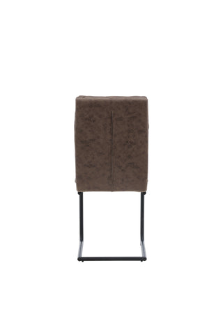 Venture Home Zizo Matstol 2-pack - Svart / Brunt Mikrofibertyg