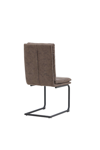 Venture Home Zizo Matstol 2-pack - Svart / Brunt Mikrofibertyg
