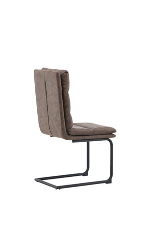 Venture Home Zizo Matstol 2-pack - Svart / Brunt Mikrofibertyg