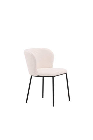 Venture Home Edina Matstol 2-pack - Svart / Vit Boucle