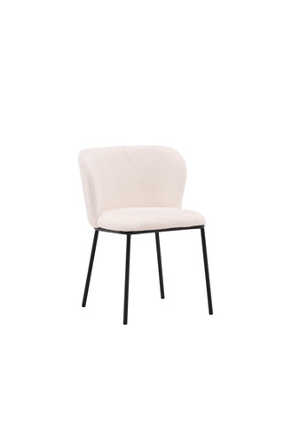 Venture Home Edina Matstol 2-pack - Svart / Vit Boucle