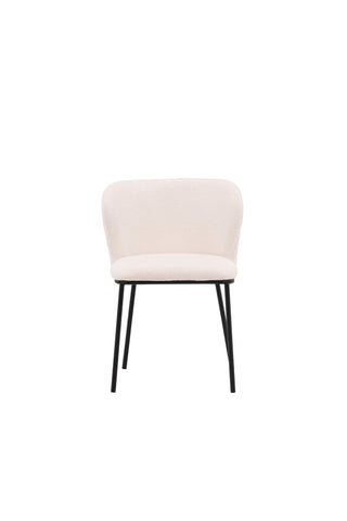 Venture Home Edina Matstol 2-pack - Svart / Vit Boucle
