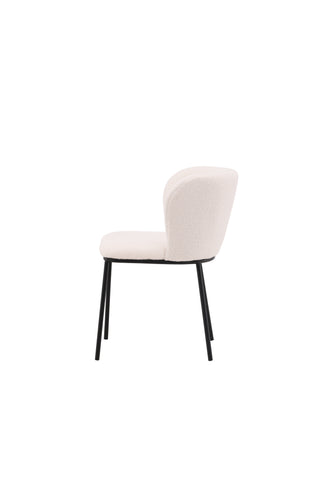 Venture Home Edina Matstol 2-pack - Svart / Vit Boucle