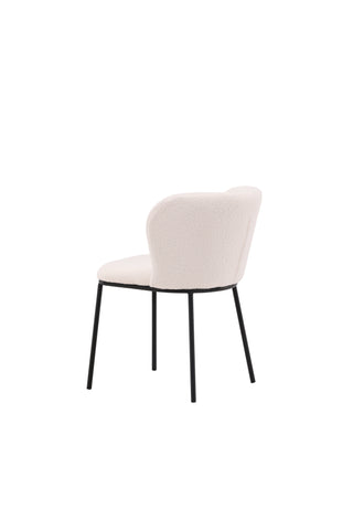 Venture Home Edina Matstol 2-pack - Svart / Vit Boucle