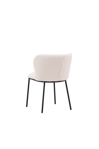 Venture Home Edina Matstol 2-pack - Svart / Vit Boucle