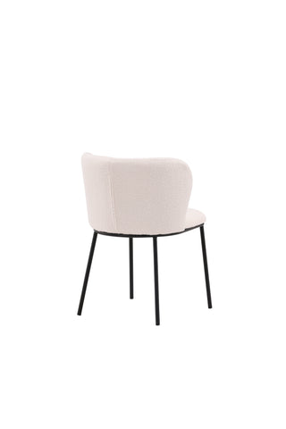 Venture Home Edina Matstol 2-pack - Svart / Vit Boucle
