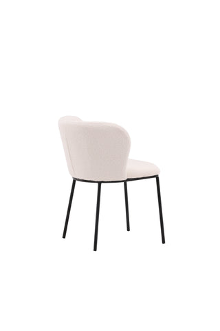 Venture Home Edina Matstol 2-pack - Svart / Vit Boucle