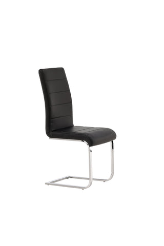 Venture Home Tempo Matstol 2-pack - Kromat ben / Svart PU