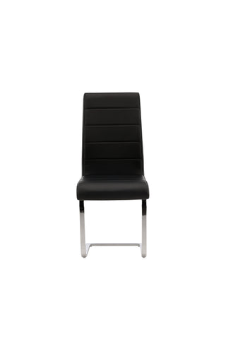Venture Home Tempo Matstol 2-pack - Kromat ben / Svart PU