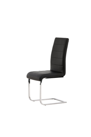 Venture Home Tempo Matstol 2-pack - Kromat ben / Svart PU