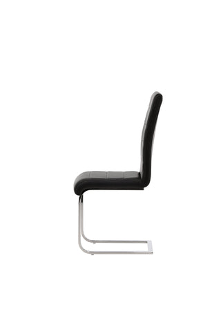 Venture Home Tempo Matstol 2-pack - Kromat ben / Svart PU