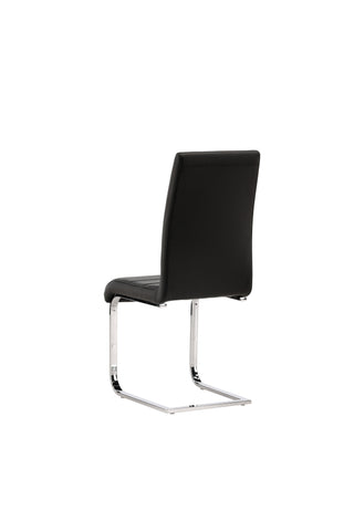 Venture Home Tempo Matstol 2-pack - Kromat ben / Svart PU