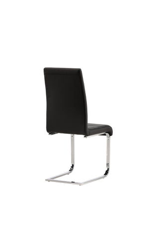 Venture Home Tempo Matstol 2-pack - Kromat ben / Svart PU