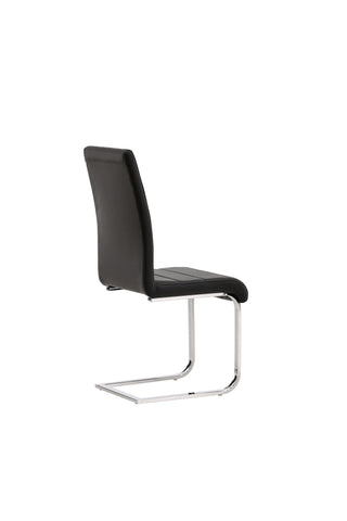 Venture Home Tempo Matstol 2-pack - Kromat ben / Svart PU