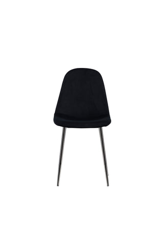 Venture Home Polar Matstol 2-pack - Black Velvet / Chrome