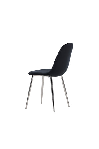 Venture Home Polar Matstol 2-pack - Black Velvet / Chrome