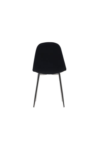 Venture Home Polar Matstol 2-pack - Black Velvet / Chrome