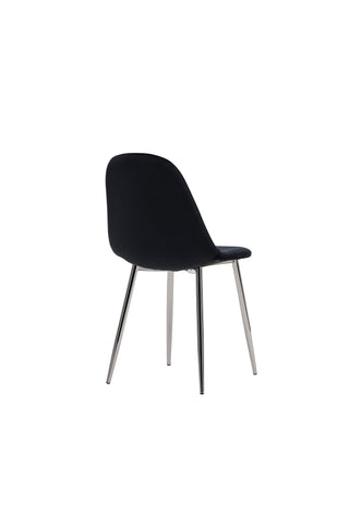 Venture Home Polar Matstol 2-pack - Black Velvet / Chrome
