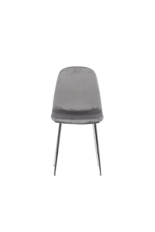 Venture Home Eva Matstol 2-pack - Ljusgrå / Ljusgrå sammet
