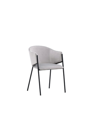 Venture Home Evelina Matstol 2-pack - Svart / Ljusgrå sammet