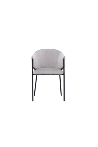 Venture Home Evelina Matstol 2-pack - Svart / Ljusgrå sammet