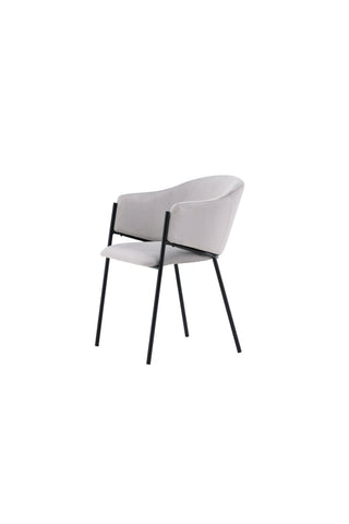 Venture Home Evelina Matstol 2-pack - Svart / Ljusgrå sammet