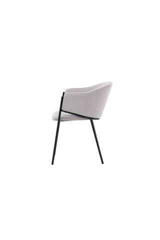 Venture Home Evelina Matstol 2-pack - Svart / Ljusgrå sammet