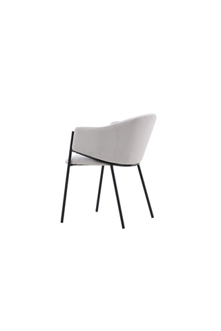 Venture Home Evelina Matstol 2-pack - Svart / Ljusgrå sammet