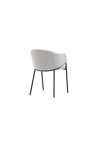 Venture Home Evelina Matstol 2-pack - Svart / Ljusgrå sammet