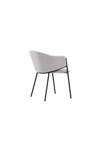 Venture Home Evelina Matstol 2-pack - Svart / Ljusgrå sammet