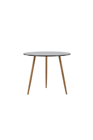 Venture Home Polar Matbord ø90 - Mörk eklook / Svart MDF
