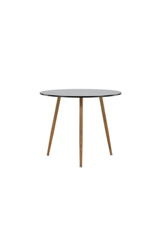 Venture Home Polar Matbord ø90 - Mörk eklook / Svart MDF