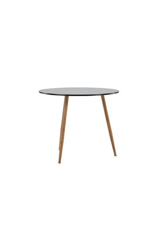 Venture Home Polar Matbord ø90 - Mörk eklook / Svart MDF