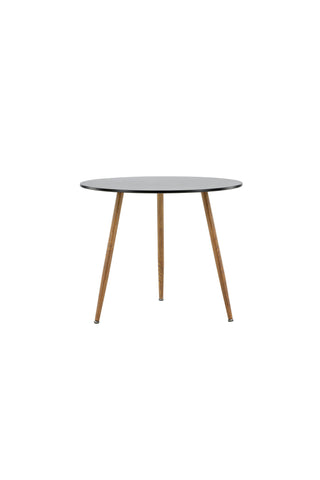Venture Home Polar Matbord ø90 - Mörk eklook / Svart MDF