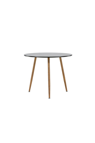 Venture Home Polar Matbord ø90 - Mörk eklook / Svart MDF