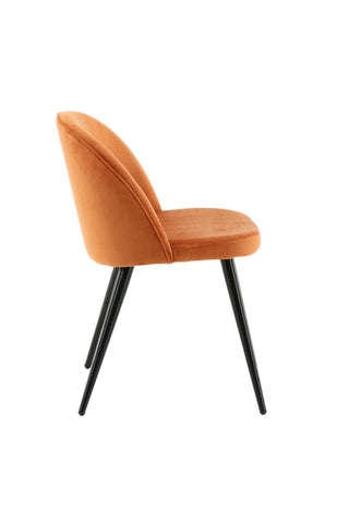 Velvet Matstol 2-pack - Svart / Rost