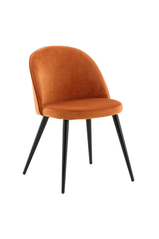 Velvet Matstol 2-pack - Svart / Rost