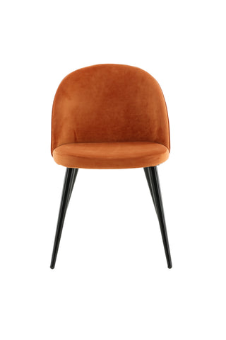 Velvet Matstol 2-pack - Svart / Rost