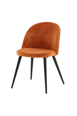 Velvet Matstol 2-pack - Svart / Rost