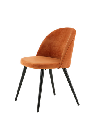 Velvet Matstol 2-pack - Svart / Rost