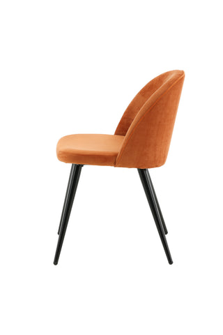 Velvet Matstol 2-pack - Svart / Rost