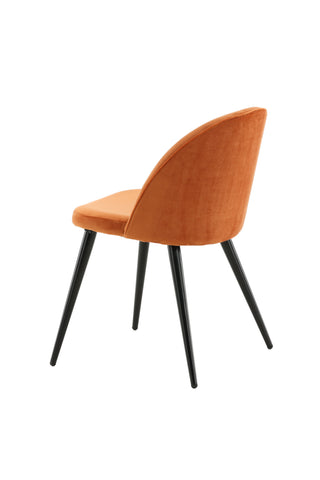 Velvet Matstol 2-pack - Svart / Rost