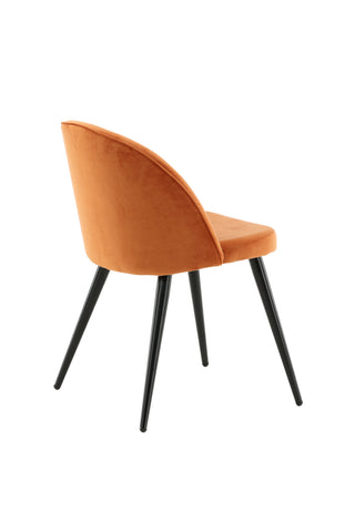 Velvet Matstol 2-pack - Svart / Rost