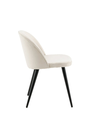 Velvet Matstol 2-pack - Svart / Créme