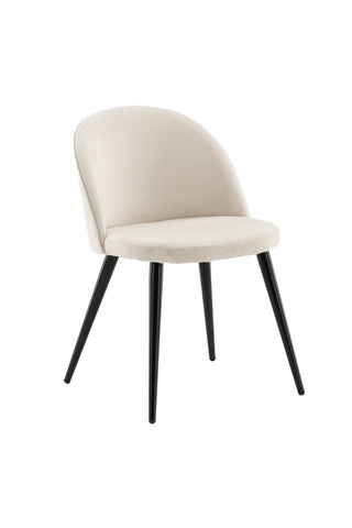 Velvet Matstol 2-pack - Svart / Créme