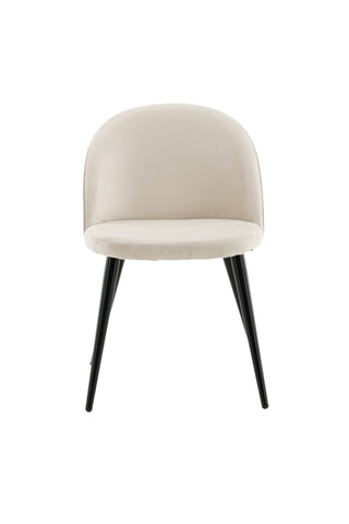 Velvet Matstol 2-pack - Svart / Créme