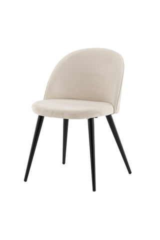 Velvet Matstol 2-pack - Svart / Créme