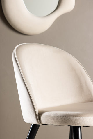 Velvet Matstol 2-pack - Svart / Créme